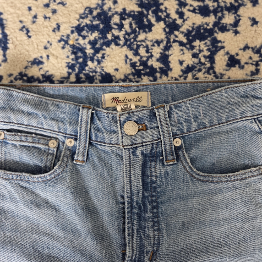 Madewell Distressed Light Blue Skinny Jeans - Picture 2 of 8